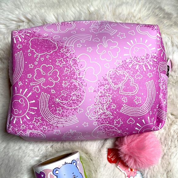 New Care Bears makeup bag bundle stickers keychain - Picture 12 of 14